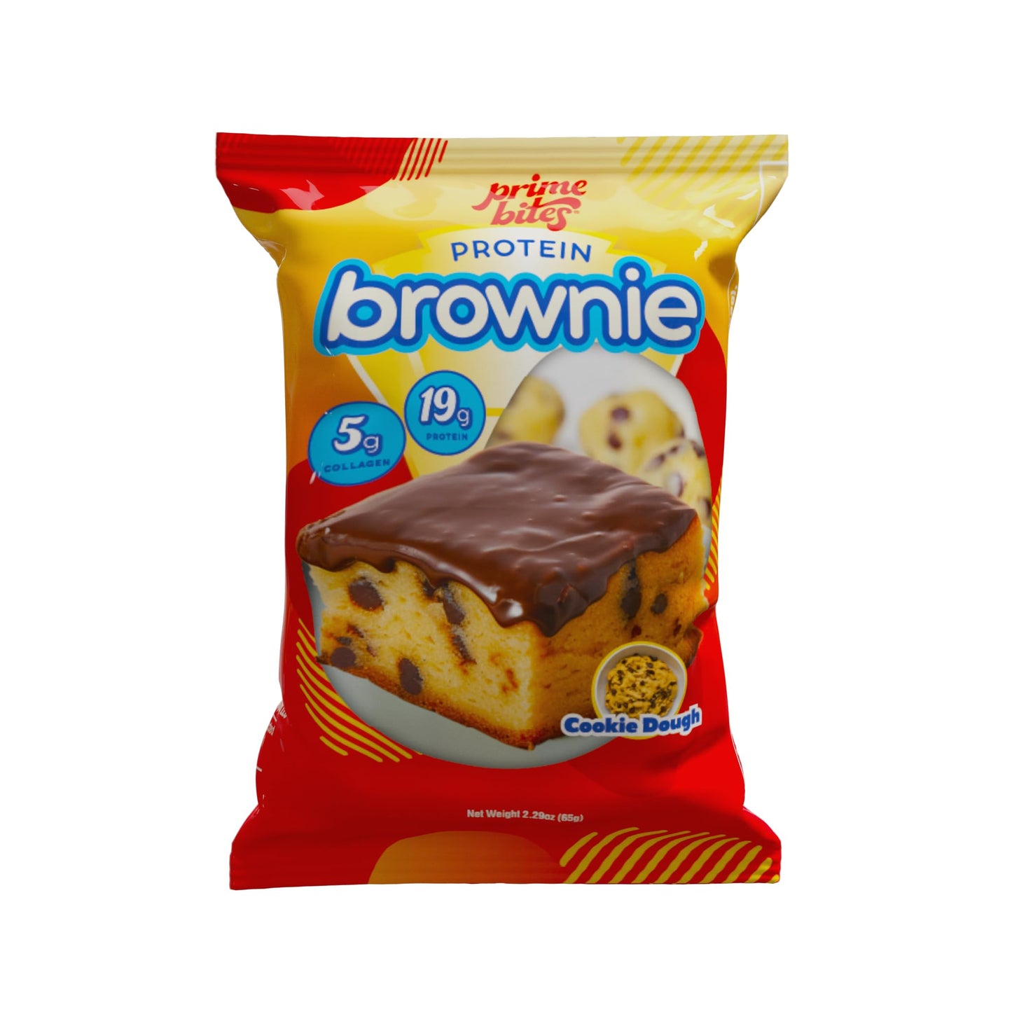 Prime Bites Protein Brownie from Alpha Prime Supplements | High Protein, Collagen Fortified Low Sugar Treat | Delicious Snack | 12 Bars per Box