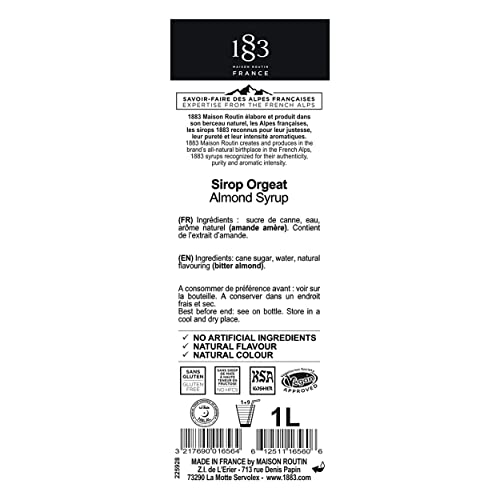 Coffee Syrup, Syrup for Drinks, 1 Liter Bottle