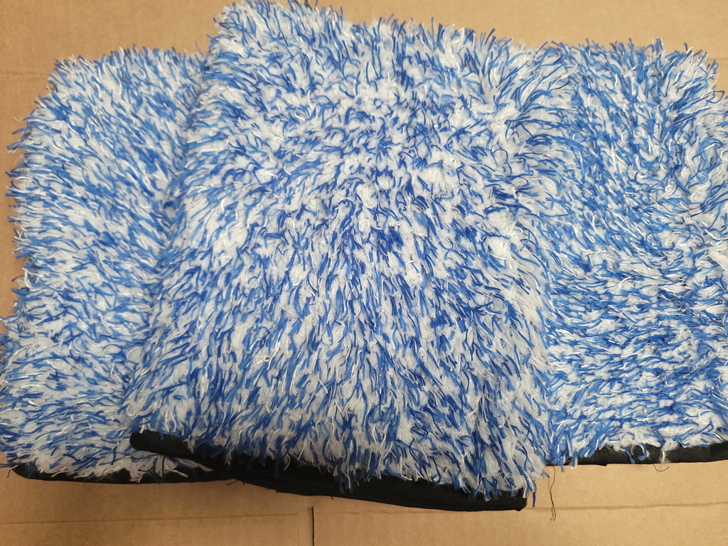 Blue Wash Mitt - Cuffless pack of 2