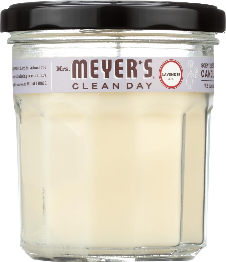 Mrs. Meyer's Clean Day Lavender Scent Ivory Soy Air Freshener Candle 3.8 in. H x 2.9 in. Dia.