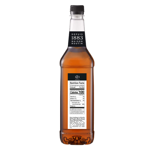 1883 Syrup - Flavored Syrup for Hot & Iced Beverages - Gluten-Free, Vegan, Non-GMO, Kosher, Preservative-Free, Made in France | Glass Bottle 1 Liter (33.8 Fl Oz)