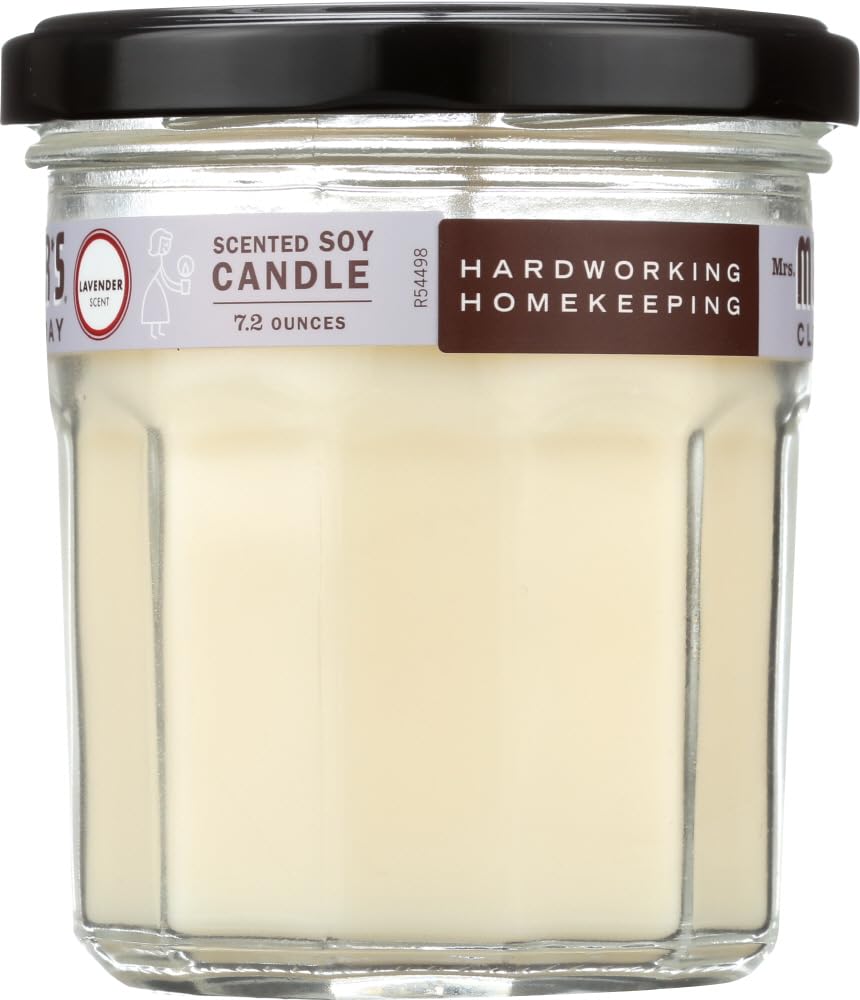 Mrs. Meyer's Clean Day Lavender Scent Ivory Soy Air Freshener Candle 3.8 in. H x 2.9 in. Dia.