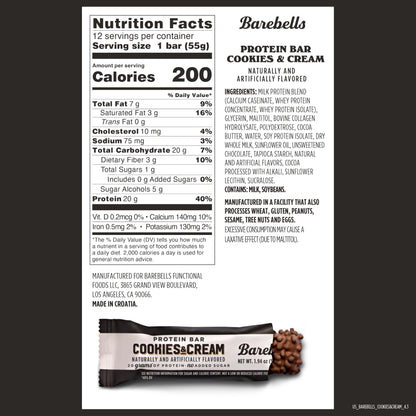 Barebells Protein Bars - Protein Snacks with High Protein - Chocolate Protein Bars - Perfect on The Go Protein Snack & Breakfast Bars