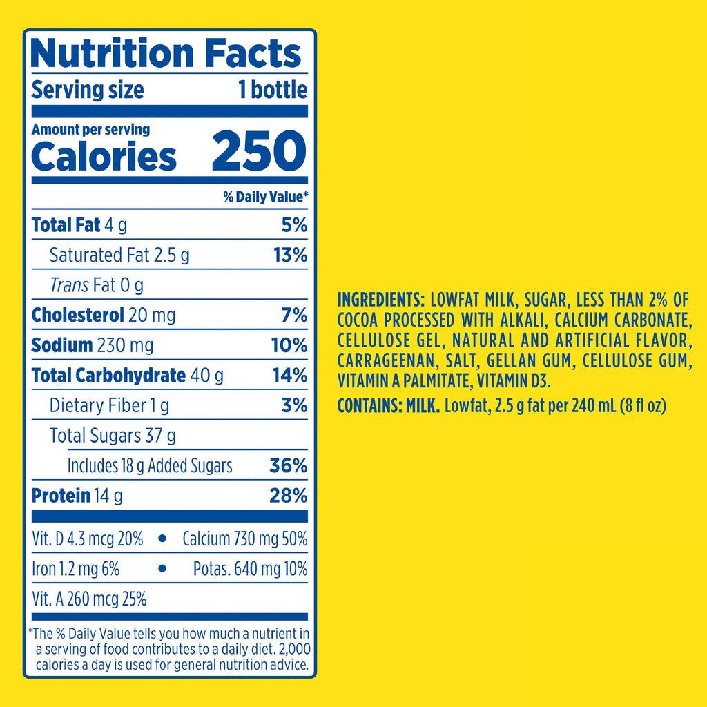 Nestle Nesquik Low Fat 1% Milk, Chocolate, 14 Ounce (Pack of 12)