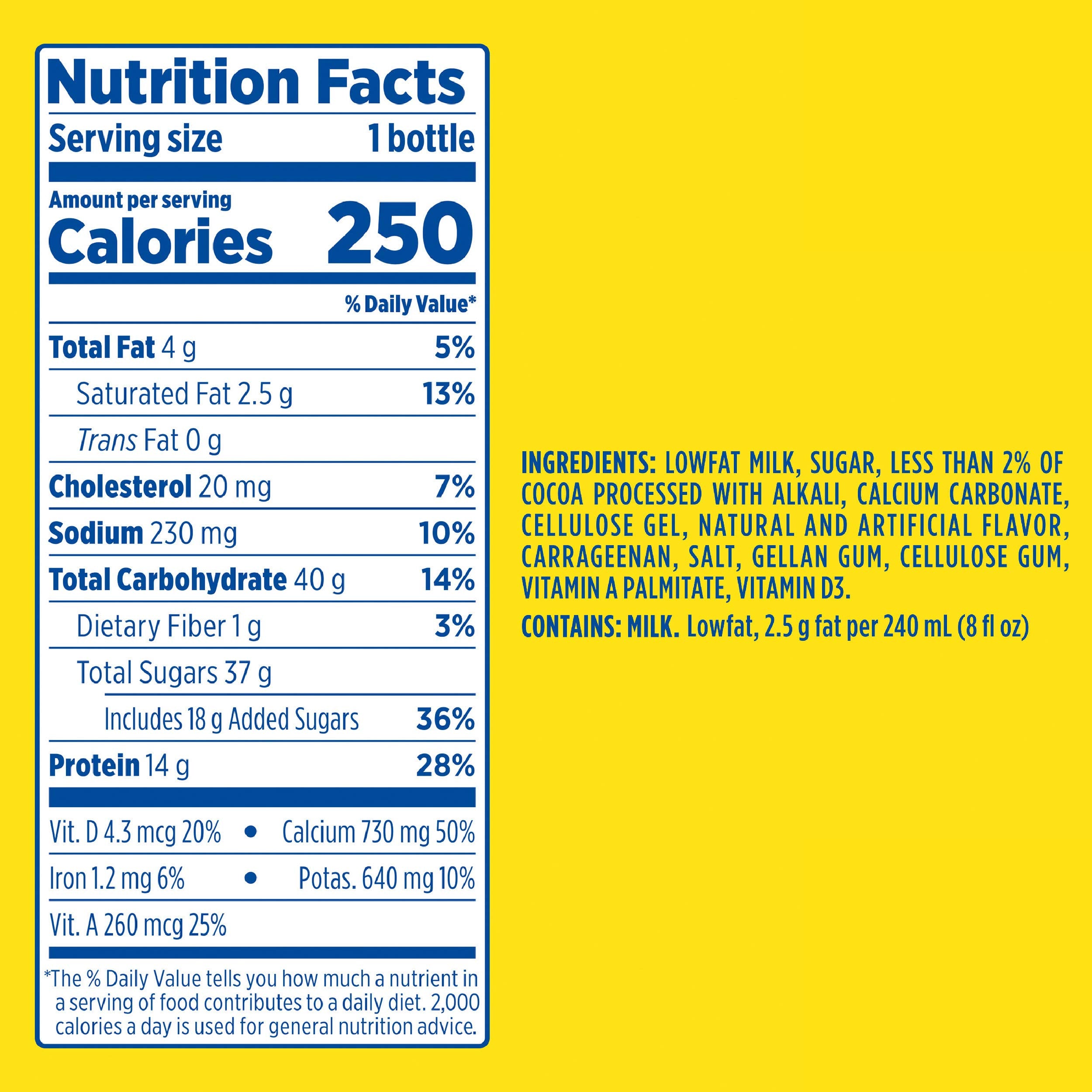 Nestle Nesquik Low Fat 1% Milk, Chocolate, 14 Ounce (Pack of 12)
