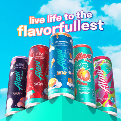 Alani Nu DREAM FLOAT Ice Sugar Free, Low Calorie Energy Drinks | 200mg Caffeine | Antioxidants | Biotin, B Vitamins | Zero Sugar | 15 Calories or Less | 12 Oz Cans | 24 Count