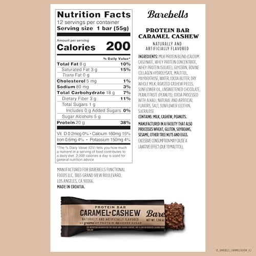Barebells Protein Bars - Protein Snacks with High Protein - Chocolate Protein Bars - Perfect on The Go Protein Snack & Breakfast Bars