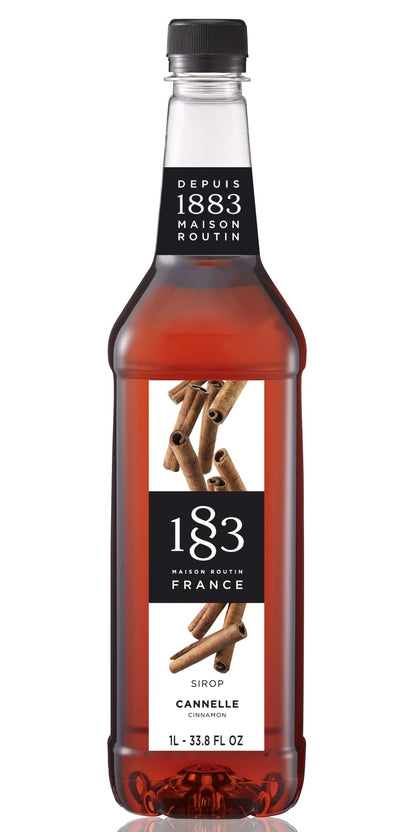 1883 Syrup - Flavored Syrup for Hot & Iced Beverages - Gluten-Free, Vegan, Non-GMO, Kosher, Preservative-Free, Made in France | Glass Bottle 1 Liter (33.8 Fl Oz)