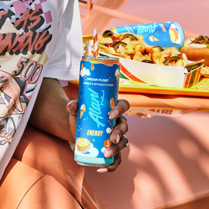 Alani Nu DREAM FLOAT Ice Sugar Free, Low Calorie Energy Drinks | 200mg Caffeine | Antioxidants | Biotin, B Vitamins | Zero Sugar | 15 Calories or Less | 12 Oz Cans | 24 Count