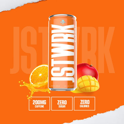 JST WRK Energy Drink - 12-Pack, Sugar-Free, Zero Calories, No Sugar Alcohols, 12 Fl Oz., 200 milligrams Caffeine