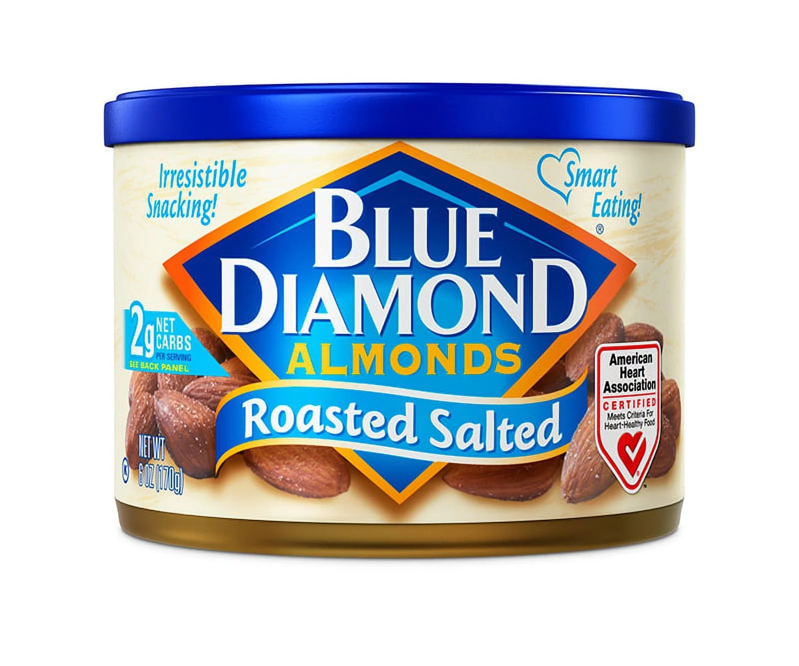 Blue Diamond Almonds Roasted Salted 6 oz. Canister