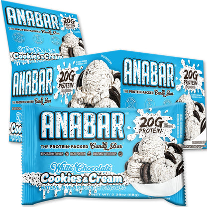 Anabar Protein Bar, The Protein-Packed Candy Bar, Amazing Tasting Protein Bar, No Sugar Alcohols, High Protein, Amazingly Delicious, 20 Grams of Protein