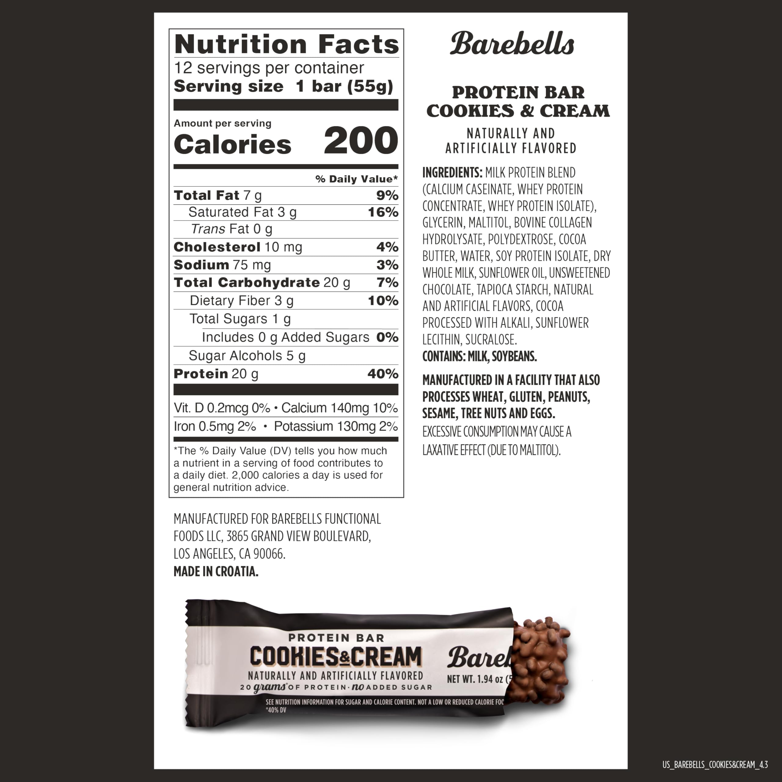 Barebells Protein Bars - Protein Snacks with High Protein