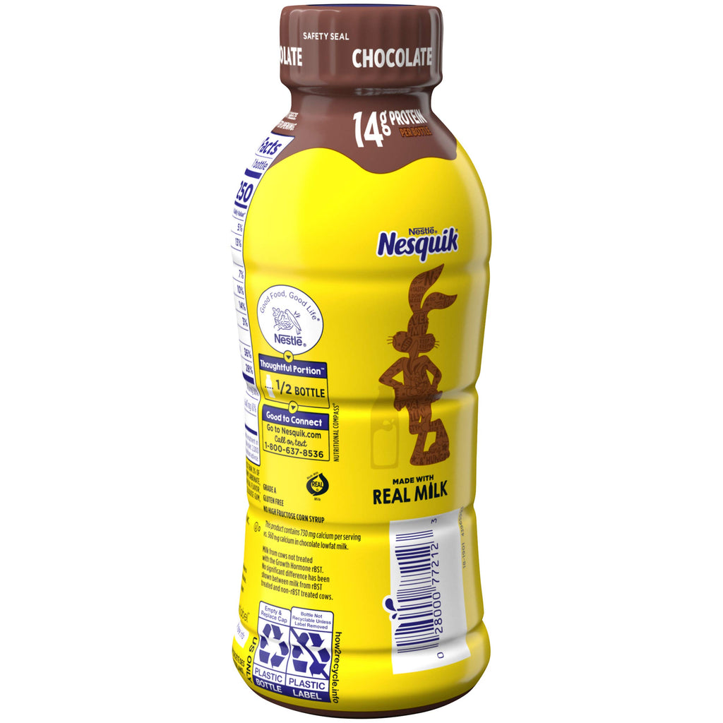 Nestle Nesquik Low Fat 1% Milk, Chocolate, 14 Ounce (Pack of 12)