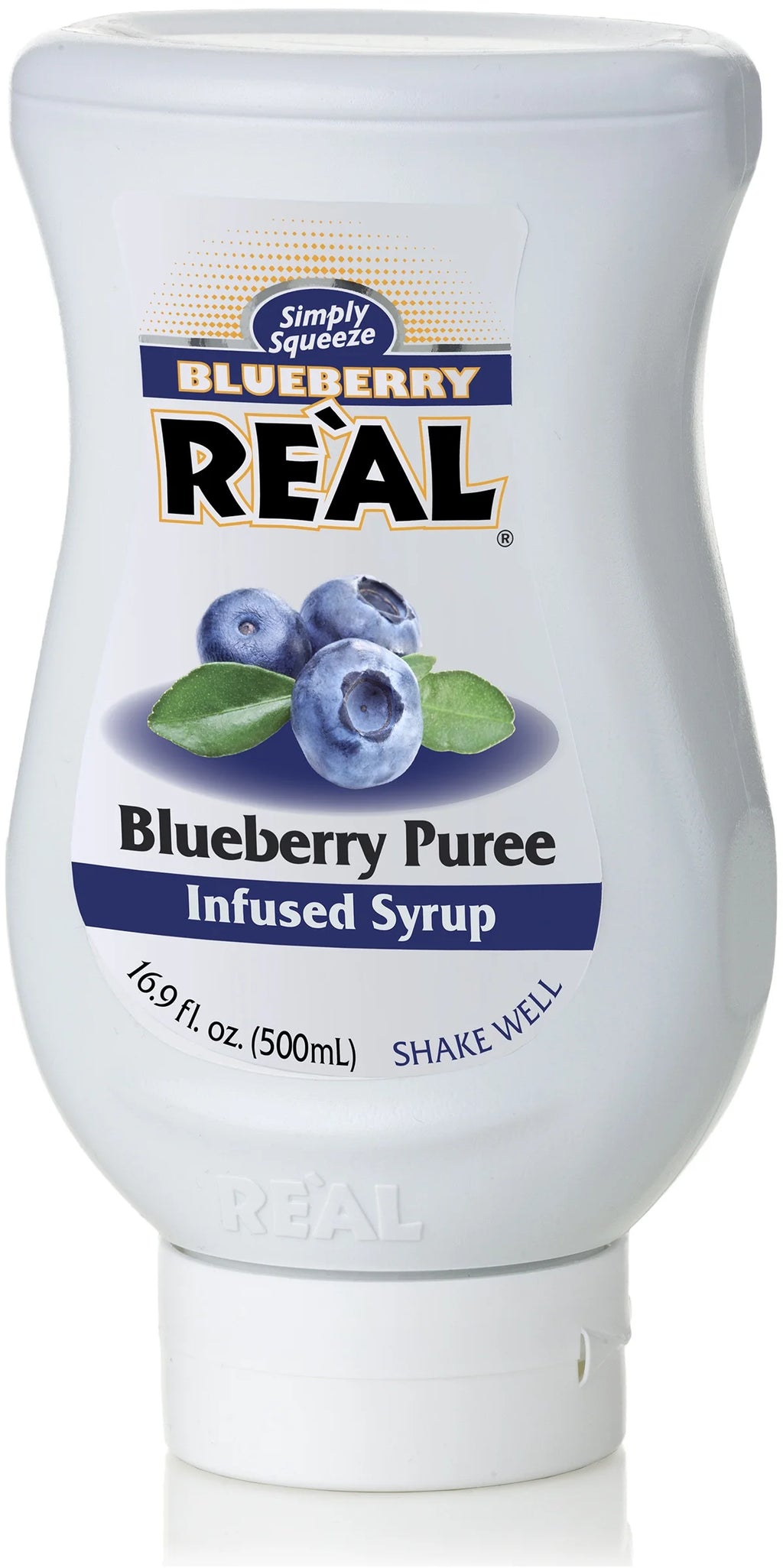 Blueberry Real Puree Infused Syrup, 16.9 fl oz Squeezable Plastic Bottle