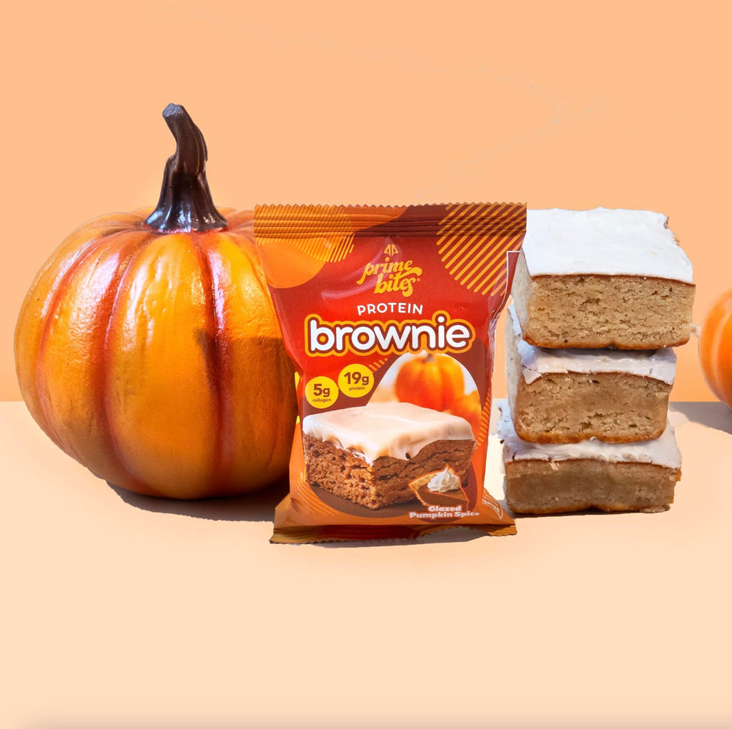 Prime Bites Protein Brownie from Alpha Prime Supplements | High Protein, Collagen Fortified Low Sugar Treat | Delicious Snack | 12 Bars per Box