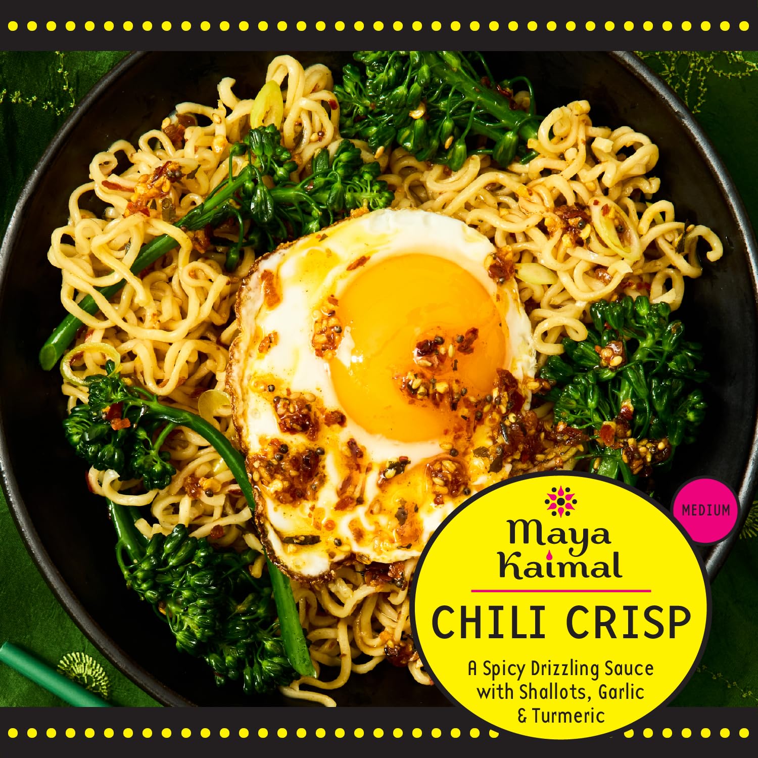 Maya Kaimal Chili Crisp, Medium Heat - Indian Tarka-Style Oil with Fried Garlic, Shallots & Chili Flakes - Pan-Asian Condiment for Noodles, Rice, Eggs & More - 5.5 oz Jar
