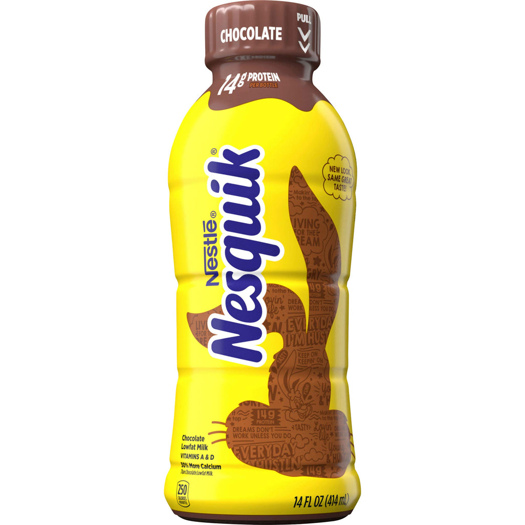 Nestle Nesquik Low Fat 1% Milk, Chocolate, 14 Ounce (Pack of 12)