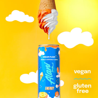 Alani Nu DREAM FLOAT Ice Sugar Free, Low Calorie Energy Drinks | 200mg Caffeine | Antioxidants | Biotin, B Vitamins | Zero Sugar | 15 Calories or Less | 12 Oz Cans | 24 Count