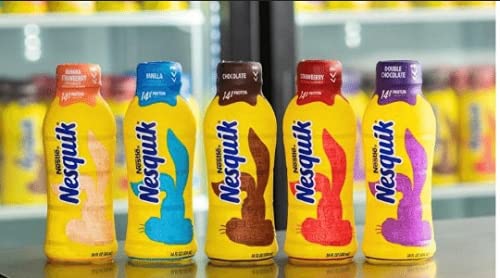Nesquick Flavored Lowfat Milk 14 Ounce Bottles 12 Pack (Vanilla)