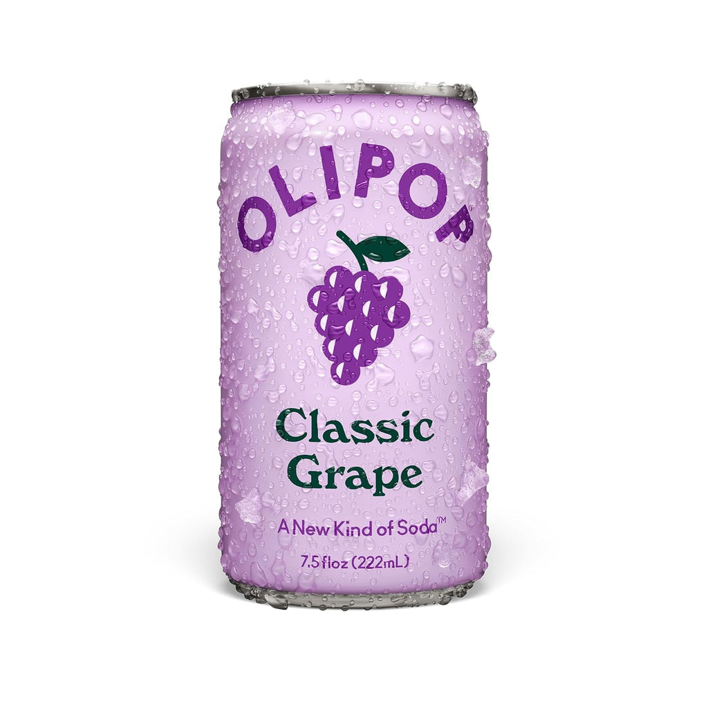 OLIPOP Minis Prebiotic Soda Pop, Classic Grape