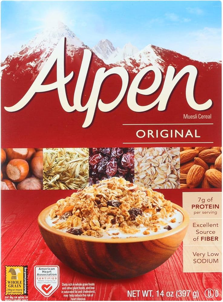 Alpen Original Muesli, Swiss Style Muesli Cereal 14 Oz Box Default
