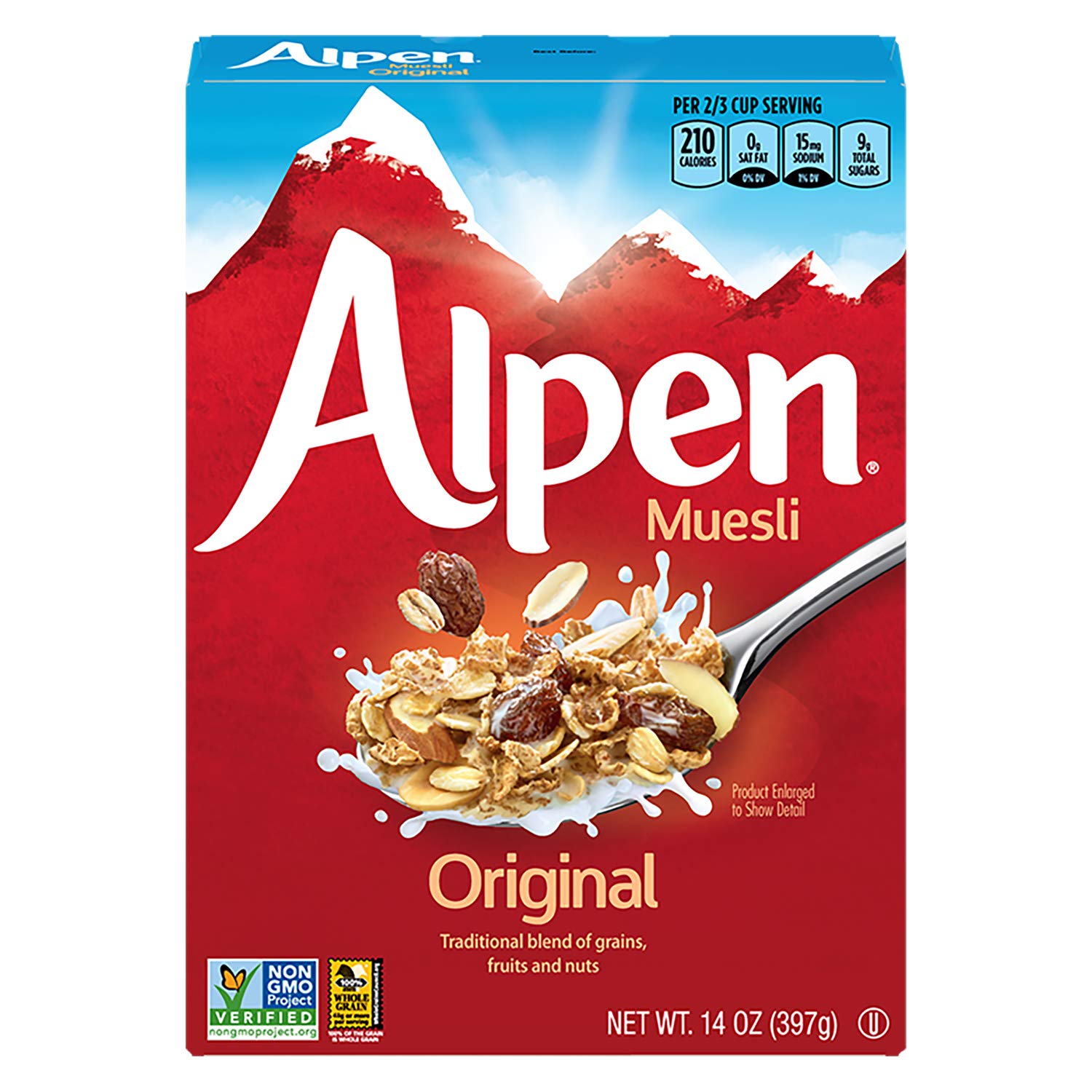 Alpen Original Muesli, Swiss Style Muesli Cereal 14 Oz Box Default