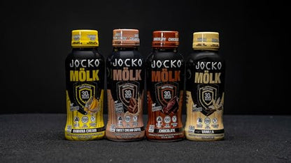 Jocko Mölk 30g Grass Fed Protein Shakes – No Added Sugar Protein Drinks KETO Friendly - Ready to Drink 12 FL Oz (Pack of 12) Vanilla