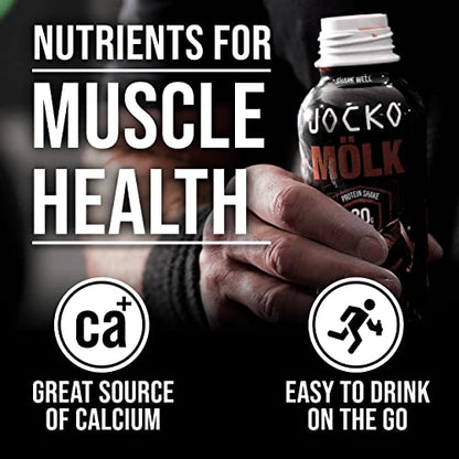 Jocko Mölk Protein Shakes – Protein Drinks, KETO Friendly, No Added Sugar, 30g Grass Fed Protein - Ready to Drink, 12 FL Oz, 12pk, Liquid