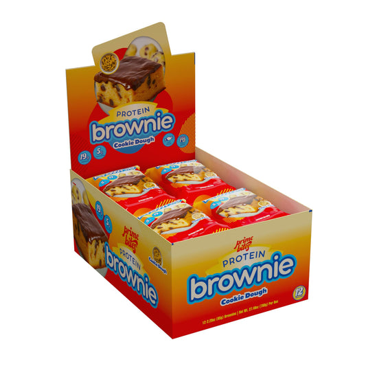 Prime Bites Protein Brownie from Alpha Prime Supplements | High Protein, Collagen Fortified Low Sugar Treat | Delicious Snack | 12 Bars per Box