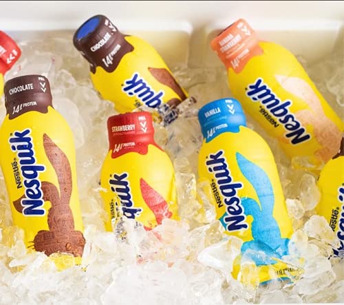 Nesquick Flavored Lowfat Milk 14 Ounce Bottles 12 Pack (Vanilla)