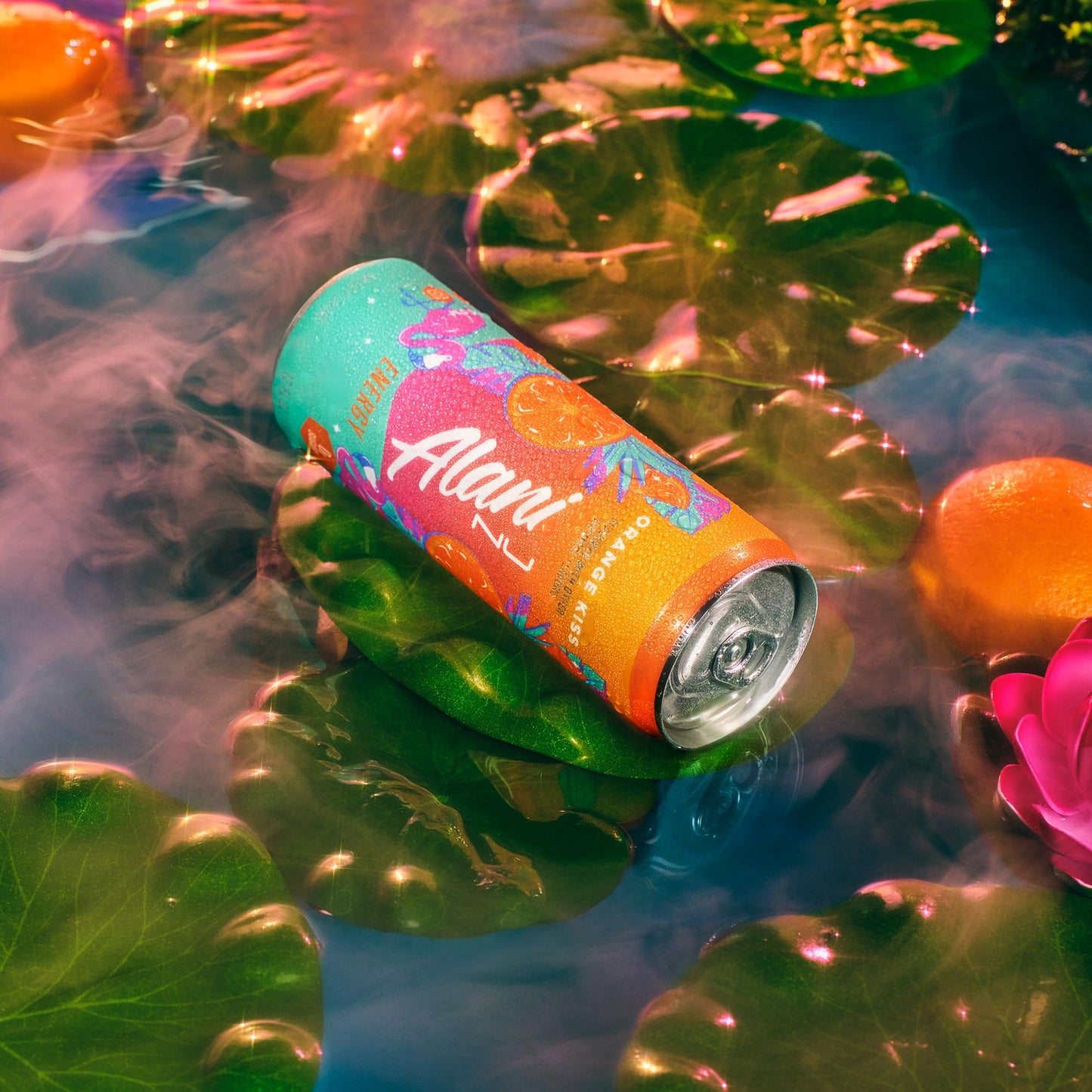 Alani Nu ORANGE KISS Ice Sugar Free, Low Calorie Energy Drinks | 200mg Caffeine | Antioxidants | Biotin, B Vitamins | Zero Sugar | 15 Calories or Less | 12 Oz Cans | 24 Count