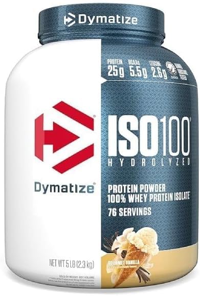 Dymatize ISO100 Hydrolyzed 100% Whey Protein Isolate Gourmet Vanilla - 5 lbs