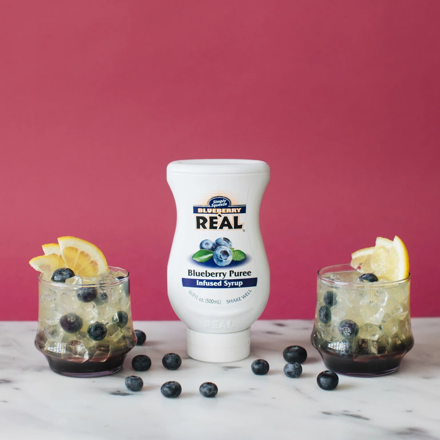 Blueberry Real Puree Infused Syrup, 16.9 fl oz Squeezable Plastic Bottle