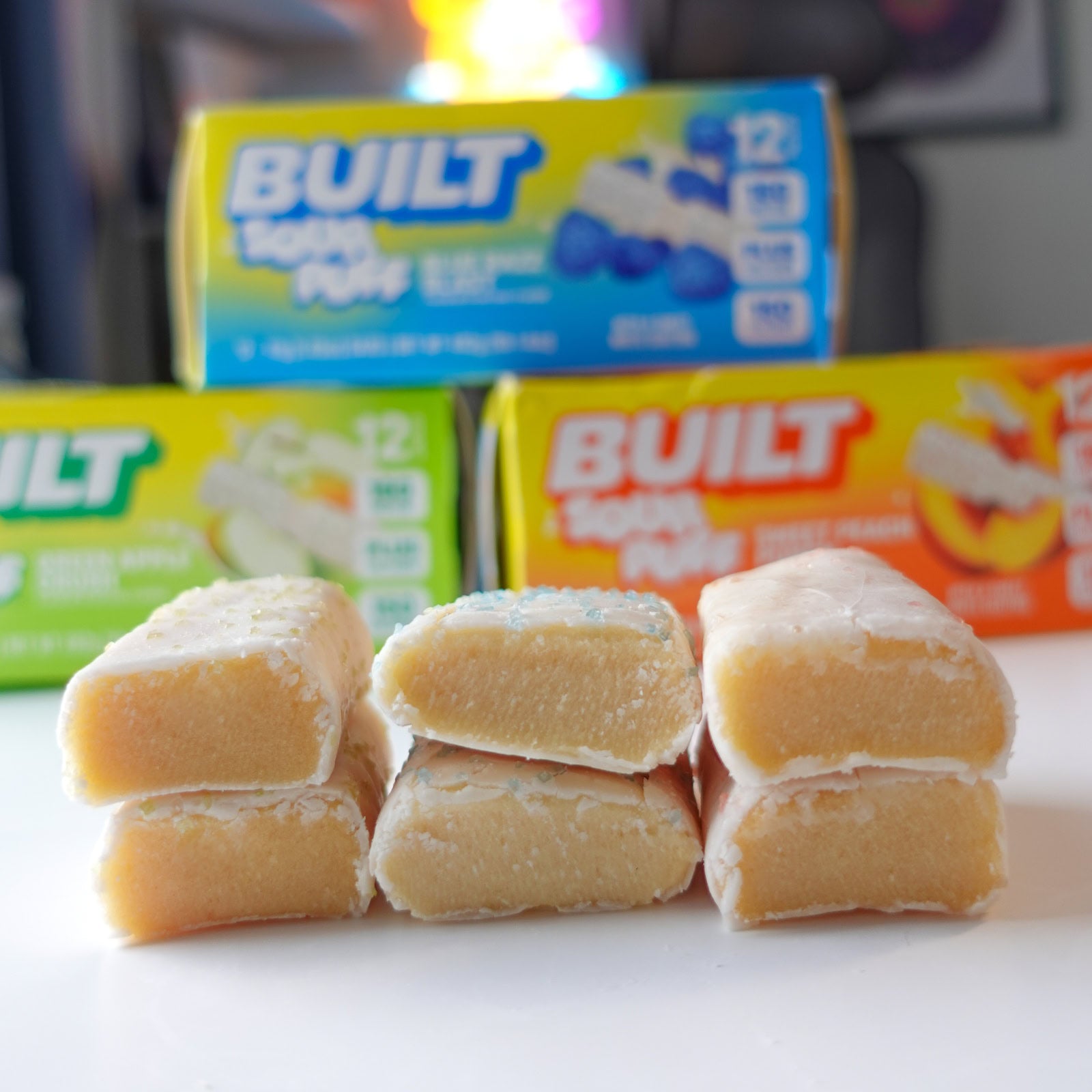 Built Sour Puff Protein Snacks — 14-Bar Variety Pack | High Protein, Bold Flavor