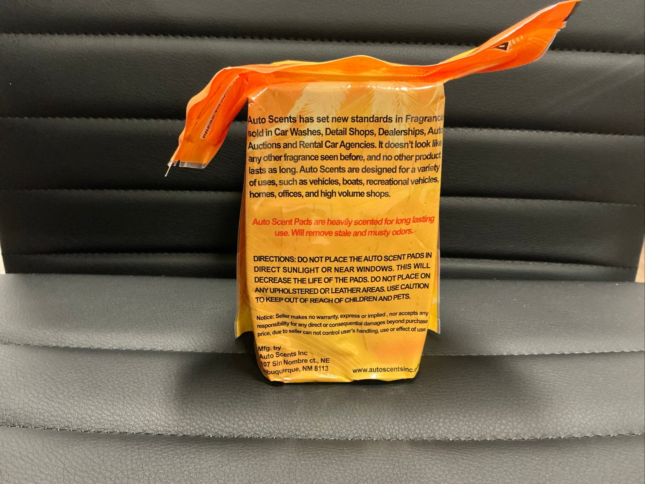 Leather Scent Air Freshener Pads 60 Pack Long Lasting Odor Eliminator Car Home