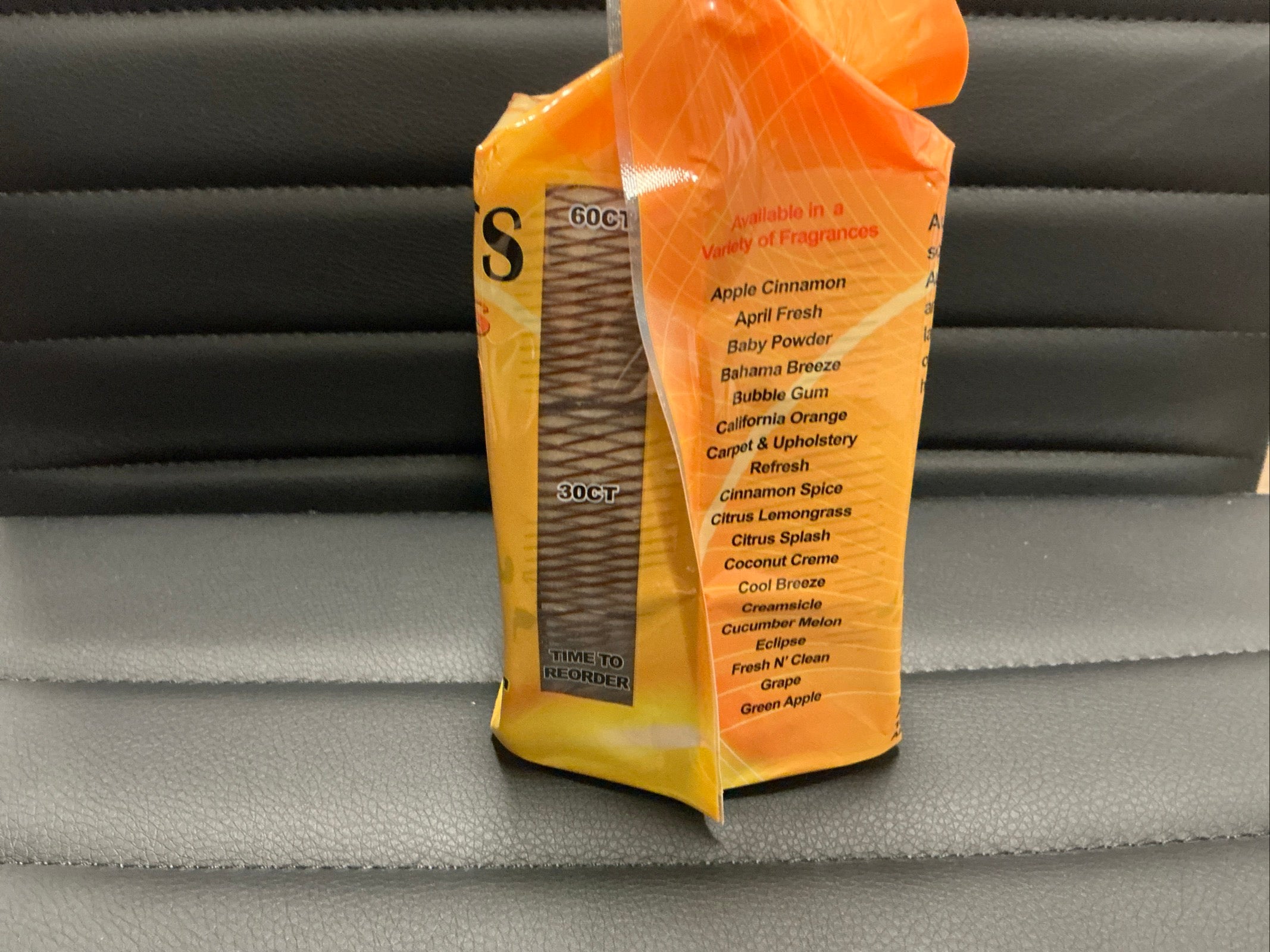 Leather Scent Air Freshener Pads 60 Pack Long Lasting Odor Eliminator Car Home