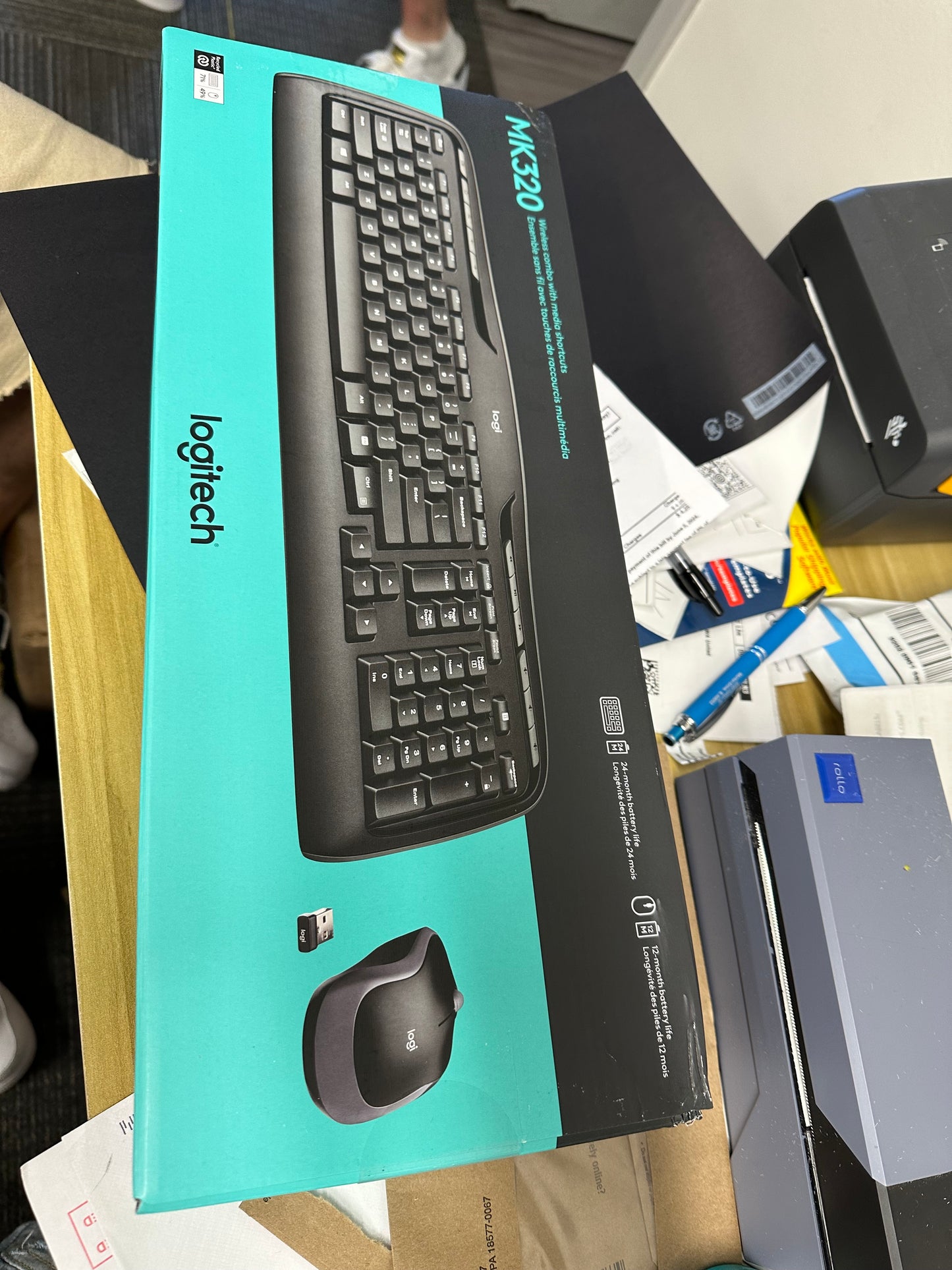 Logitech Wireless Desktop MK320 Cordless Keyboard & Mouse Combo
