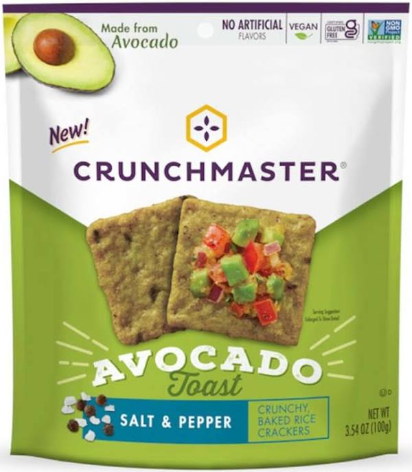 CRUNCHMASTER Salt & Pepper Avocado Toast Crackers, 3.54 OZ