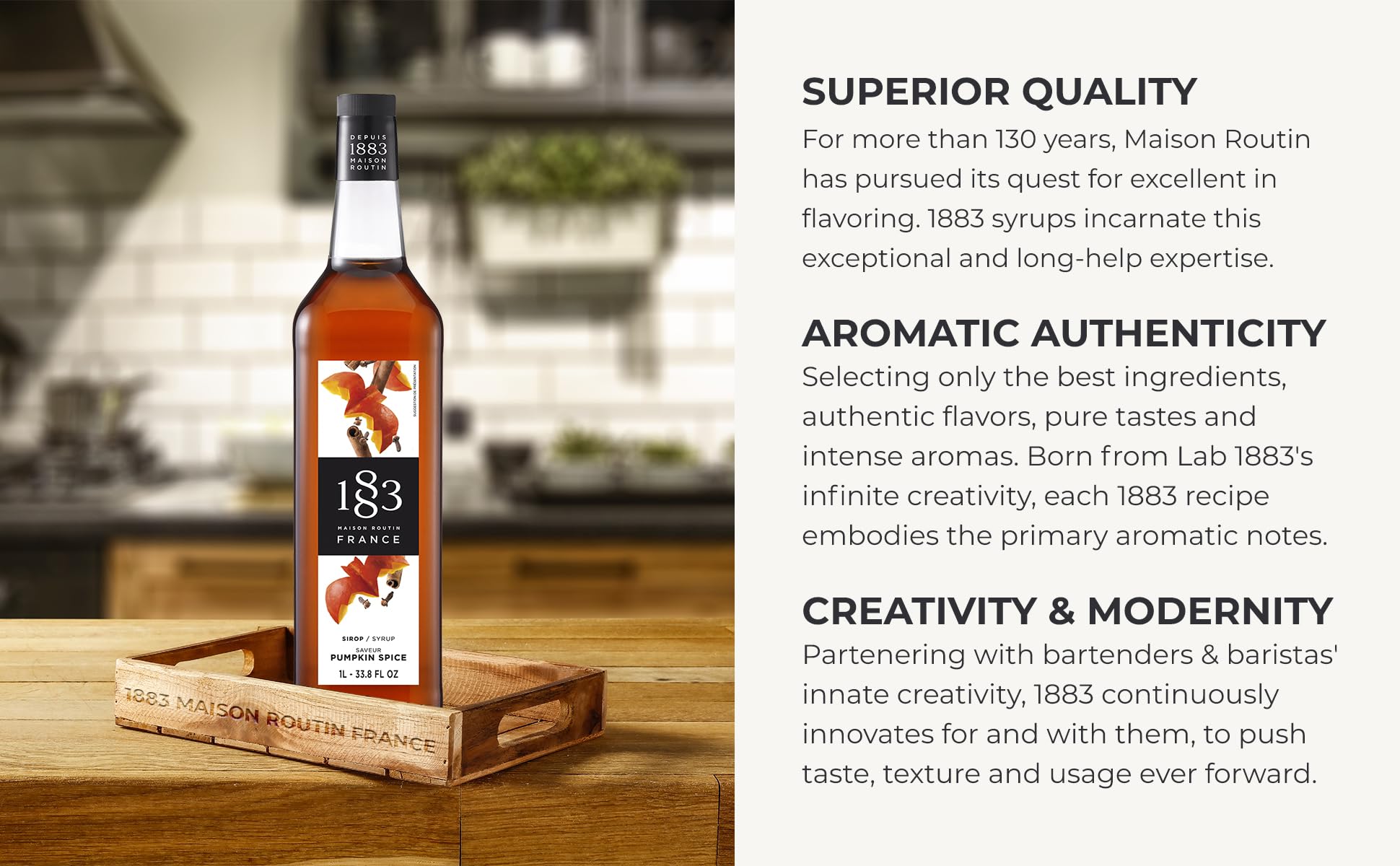 Coffee Syrup, Syrup for Drinks, 1 Liter Bottle