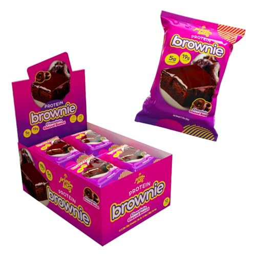 Prime Bites Protein Brownie from Alpha Prime Supplements | High Protein, Collagen Fortified Low Sugar Treat | Delicious Snack | 12 Bars per Box