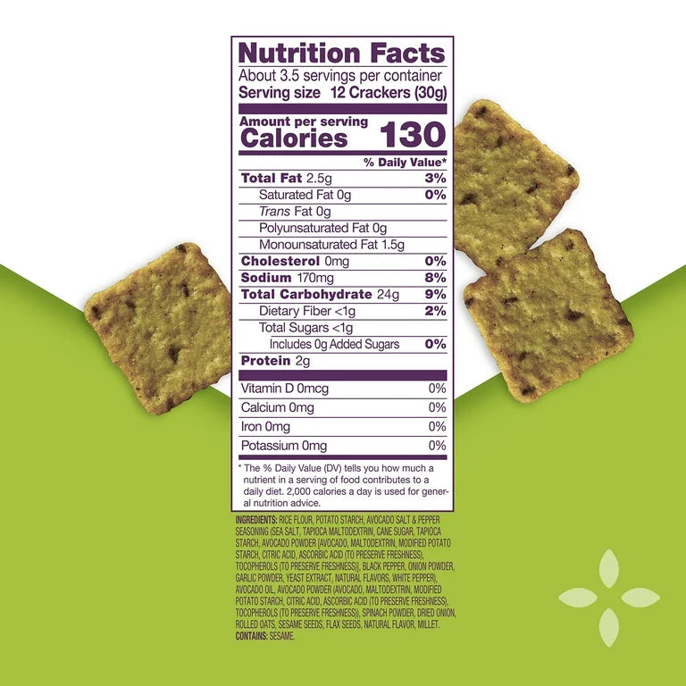 CRUNCHMASTER Salt & Pepper Avocado Toast Crackers, 3.54 OZ