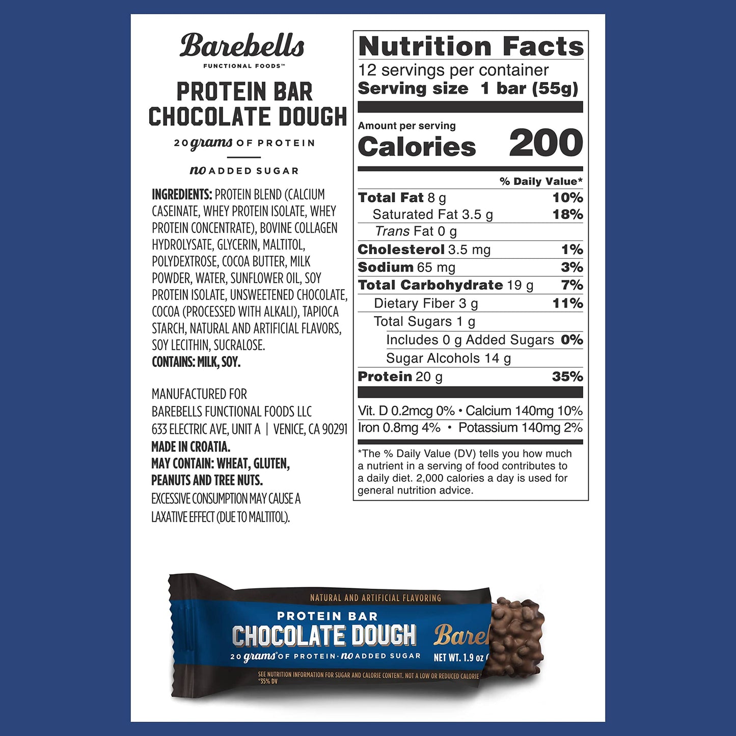 Barebells Protein Bars - Protein Snacks with High Protein - Chocolate Protein Bars - Perfect on The Go Protein Snack & Breakfast Bars