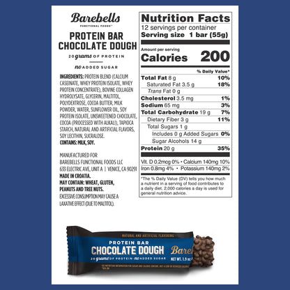 Barebells Protein Bars - Protein Snacks with High Protein - Chocolate Protein Bars - Perfect on The Go Protein Snack & Breakfast Bars