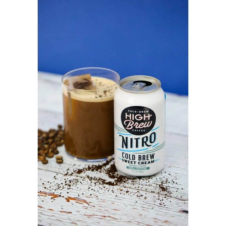 High Brew Coffee, Nitro Sweet Cream, 10 FL Oz, Ready-To-Drink (Pack of 12)