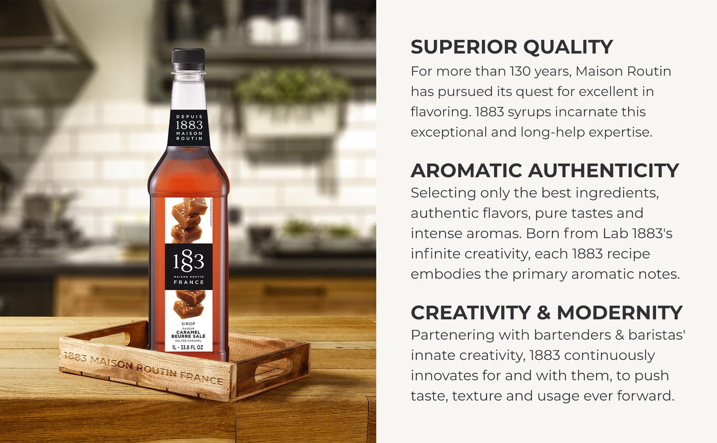 Coffee Syrup, Syrup for Drinks, 1 Liter Bottle