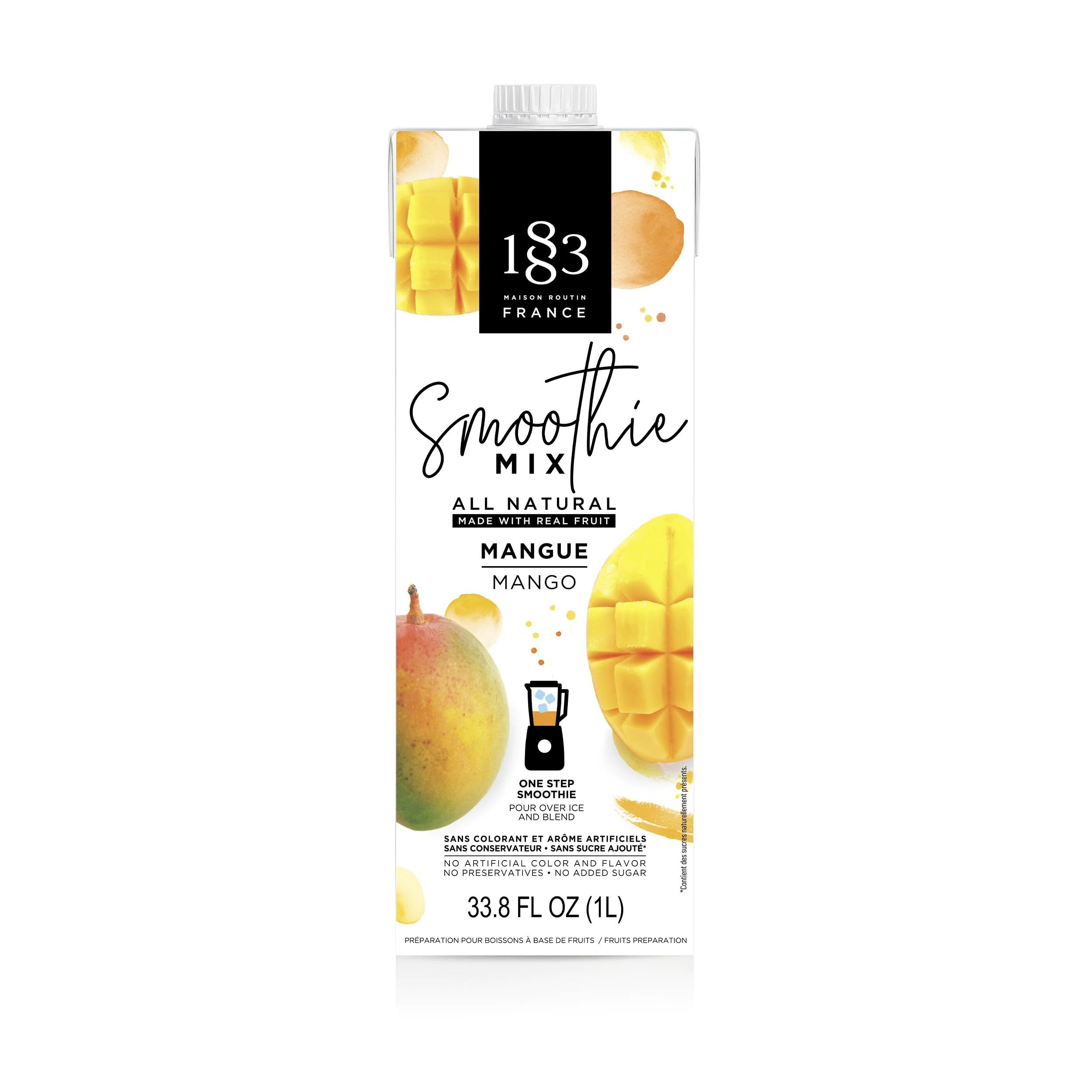 1883 Mango Smoothie Mix | 1 Liter 33.8 Fluid Ounces