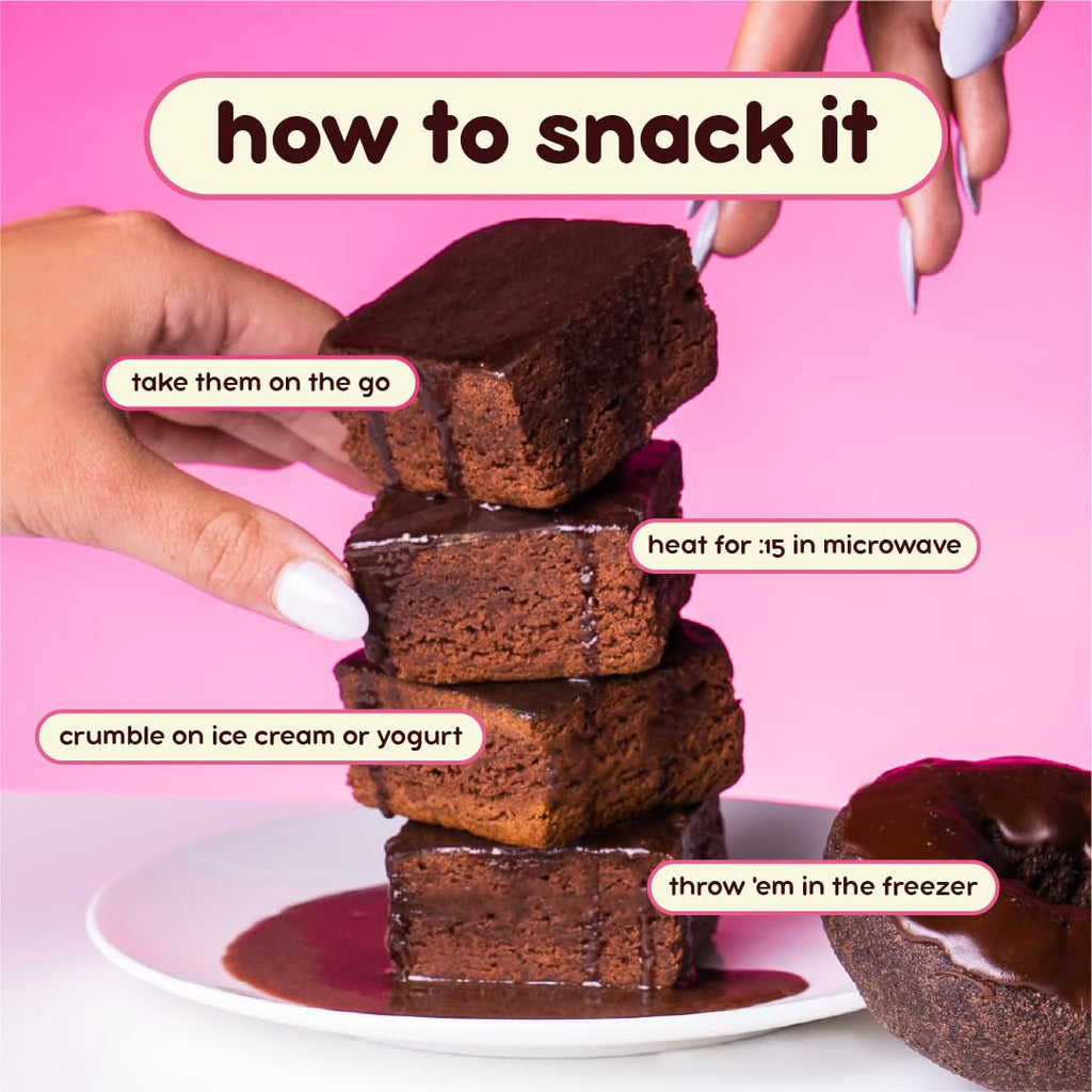 Prime Bites Protein Brownie from Alpha Prime Supplements | High Protein, Collagen Fortified Low Sugar Treat | Delicious Snack | 12 Bars per Box