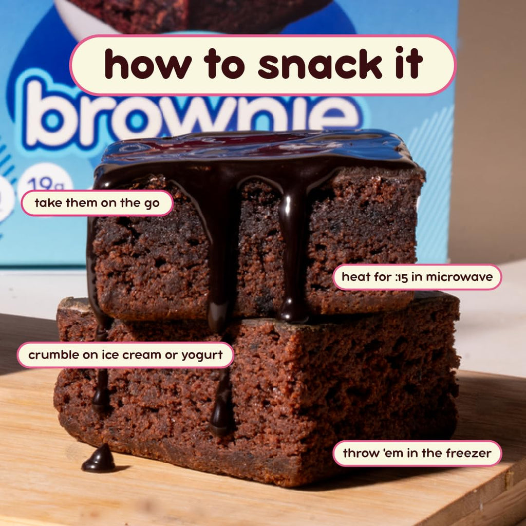 Prime Bites Protein Brownie from Alpha Prime Supplements | High Protein, Collagen Fortified Low Sugar Treat | Delicious Snack | 12 Bars per Box