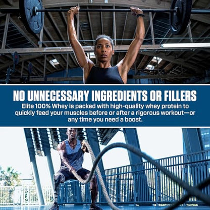 Dymatize Elite 100% Whey Protein Powder, 25g Protein, 5.5g BCAAs & 2.7g L-Leucine, Quick Absorbing & Fast Digesting for Optimal Muscle'